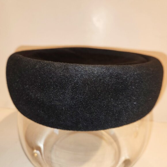 Vintage Peachbloom Velour Pillbox Hat *READ* - Picture 5 of 15